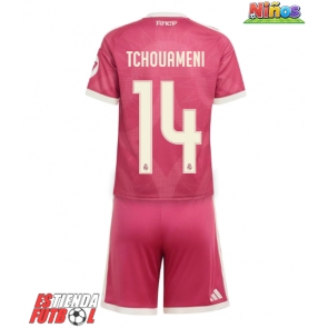 Real Madrid Aurelien Tchouameni #14 Tercera Equipación Niños 2026-27 Manga Corta (+ Pantalones cortos)